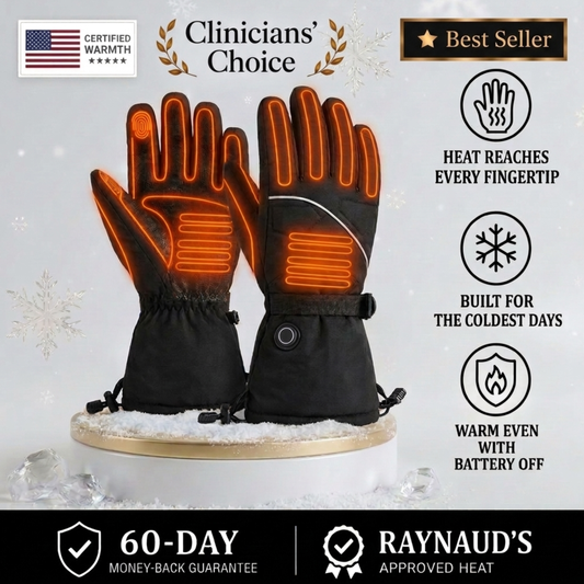 Rechargeable Heated Winter Gloves, 3 Heat Levels and Touchscreen Fingers - S