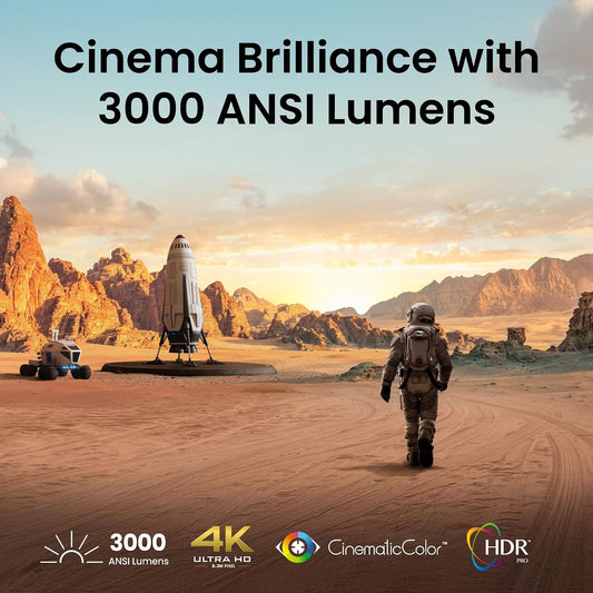 BenQ TK705i 4K HDR Smart Home Projector, 3000 ANSI Lumens, Google TV
