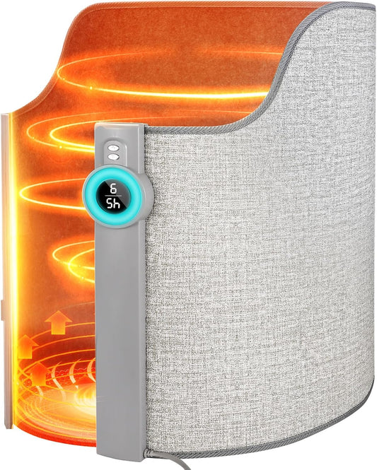 150W Wraparound Under-Desk Foot Warmer with Heated Mat, 5 Levels and Timer