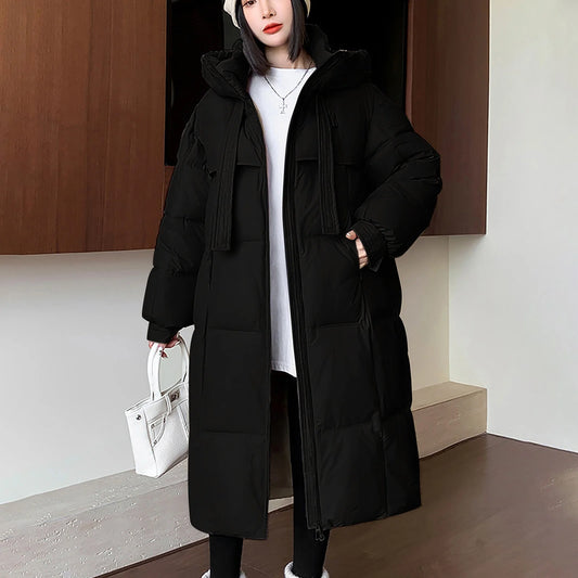Petite Longline Maxi Puffer Coat with Hood – Cold Weather Outerwear