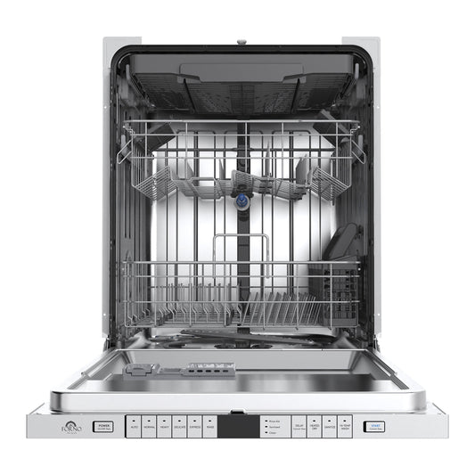FORNO Rivestito 24-Inch Built-In Panel-Ready Dishwasher with Stainless Steel Interior, 45 dBA, ENERGY STAR, Model FDWBI8011-24