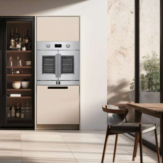 FORNO Asti 30-Inch French Door Electric Wall Oven, 3.58 Cu. Ft., Air Fry, Self-Clean, Sous Vide (Model FBOEL1333-30)