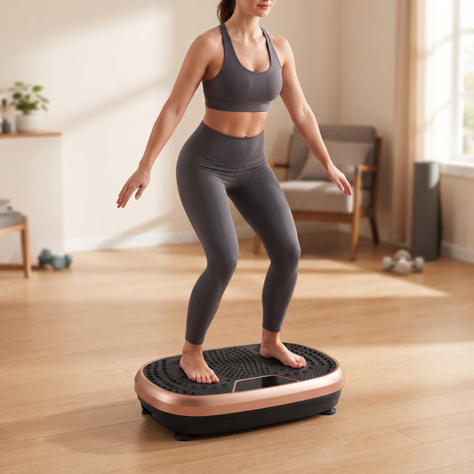 Breezy Fitpro Vibration Plate Exercise Machine, 99 Speeds, Loop Bands