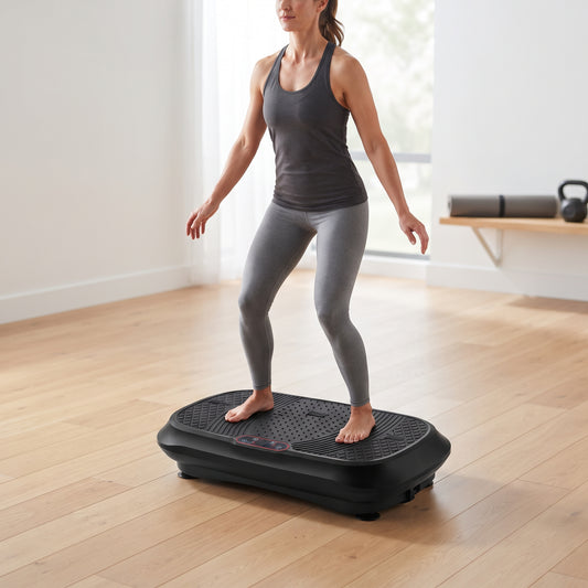 Breezy Waver Vibration Plate Exercise Machine, 99 Speeds, Resistance Bands
