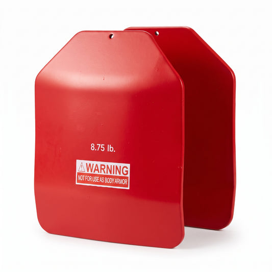 Breezy Curved Steel Weighted Vest Plates, 8.75 lb Each, 2-Pack, Red