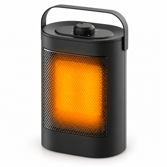 Compact Electric Space Heater with US Plug for Bedroom and Office
