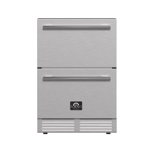 Forno Cosenza 24-Inch Built-In Drawer Freezer with Ice Maker, 4.69 Cu. Ft., Stainless Steel (Model FDRBI1838-24S)