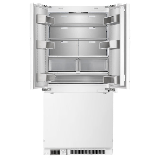 FORNO Rivestito 36-Inch Counter-Depth Built-In Panel-Ready French Door Refrigerator with Automatic Ice Maker, 15.5 cu. ft. (FFRBI1811-36FR)