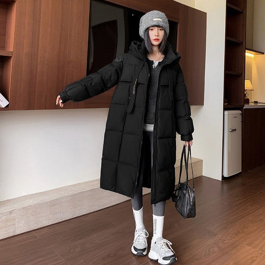Petite Longline Maxi Puffer Coat with Hood – Cold Weather Outerwear