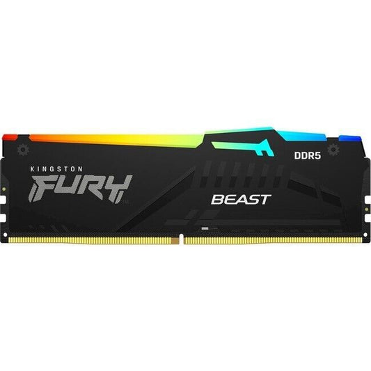 Kingston FURY Beast RGB 16GB DDR5-5600 Desktop RAM, KF556C40BBA-16