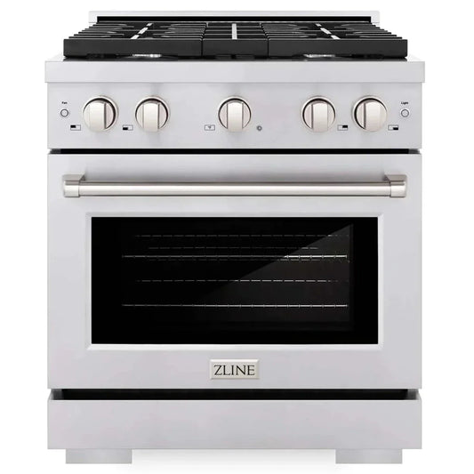 ZLINE 30-Inch Gas Range with Convection Oven, 4 Burners, Stainless Steel (SGR30)