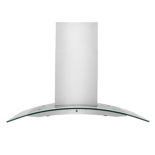 ZLINE 30 in. Wall Mount Range Hood Convertible Vent Stainless Steel & Glass (KN4-30)