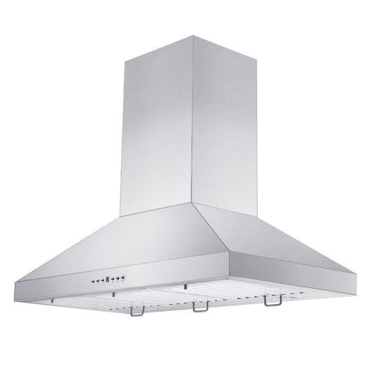 ZLINE 42 Inch Wall Mount Range Hood Convertible Vent Stainless Steel 4-Speed 400 CFM (KL3-42)