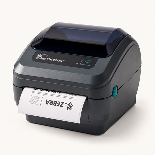 Zebra GK420d Direct Thermal Label Printer, USB/Serial/Parallel, 203 dpi