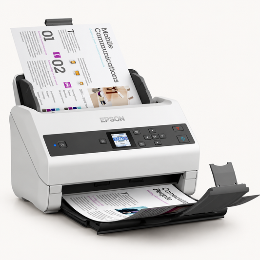 Epson DS-870 Color Duplex Document Scanner, 65 ppm, 600 dpi