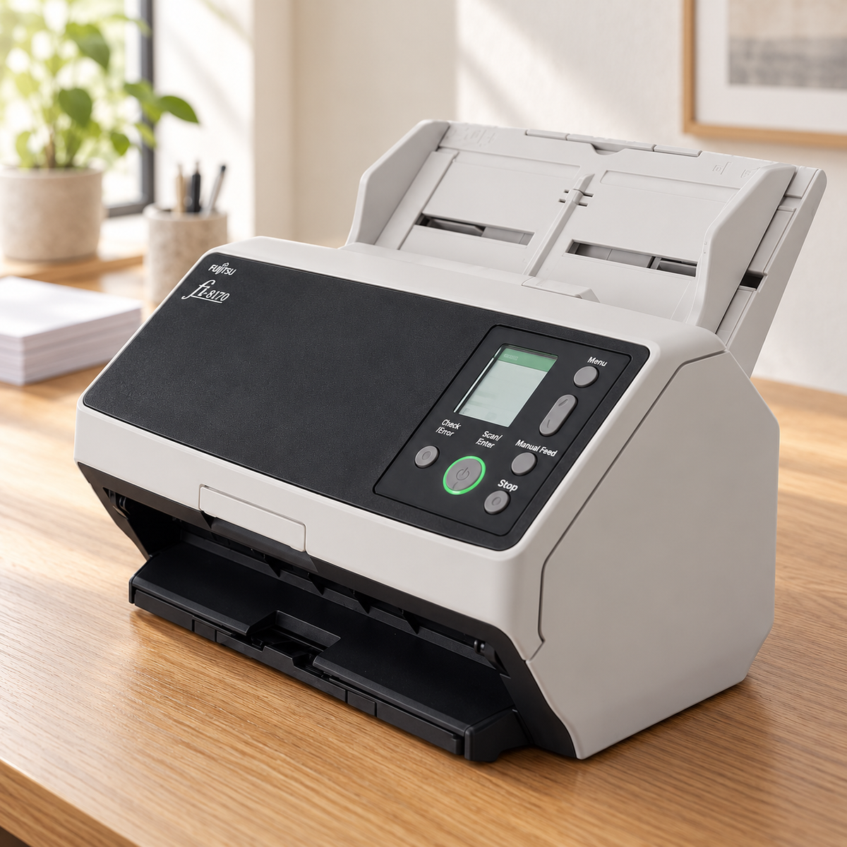 Ricoh fi-8170 Duplex Document Scanner, 70 ppm, USB 3.2/Gigabit Ethernet