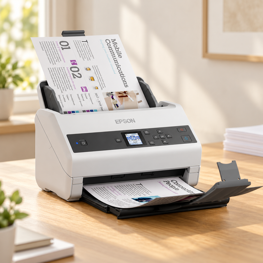 Epson DS-870 Color Duplex Document Scanner, 65 ppm, 600 dpi