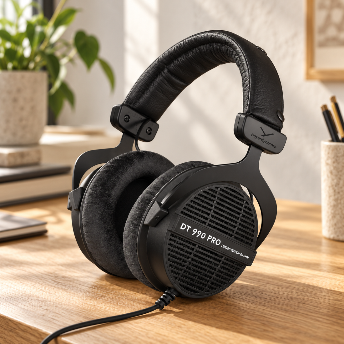 beyerdynamic DT 990 PRO 80 Ohm Open-Back Studio Headphones, Black