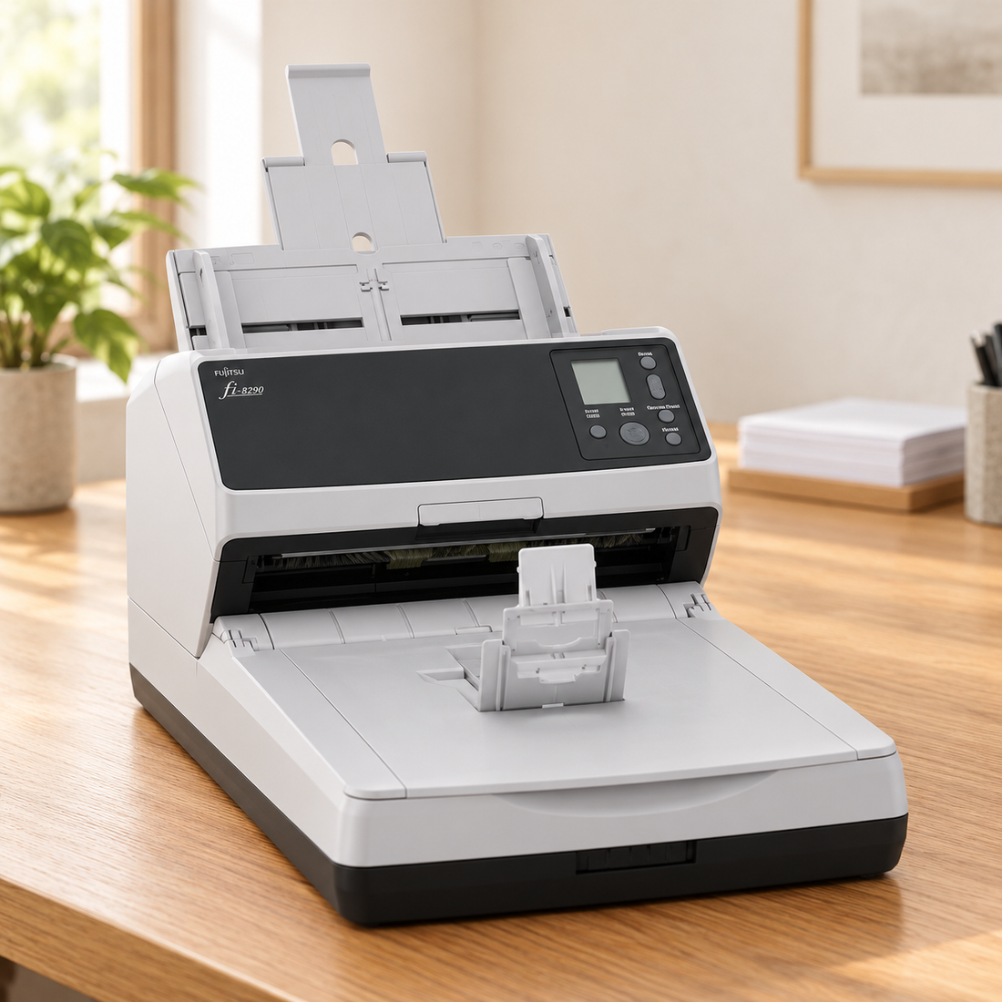 Fujitsu fi-8290 Duplex Document Scanner with Flatbed, 90 ppm, USB 3.2
