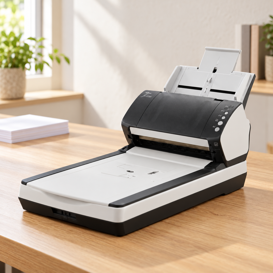 Fujitsu fi-7230 Duplex Document Scanner with Flatbed, 40 ppm, 600 dpi