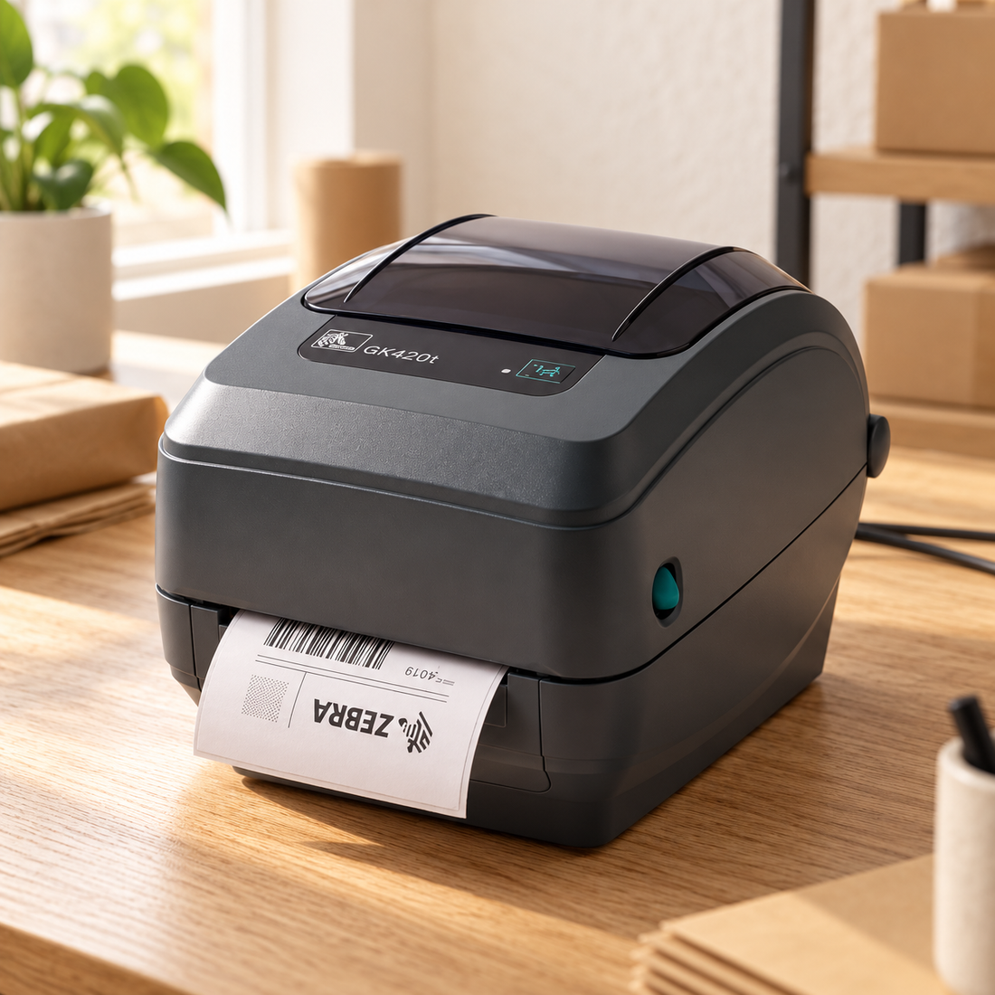 Zebra GK420t Thermal Transfer Label Printer, USB/Ethernet, 203 dpi