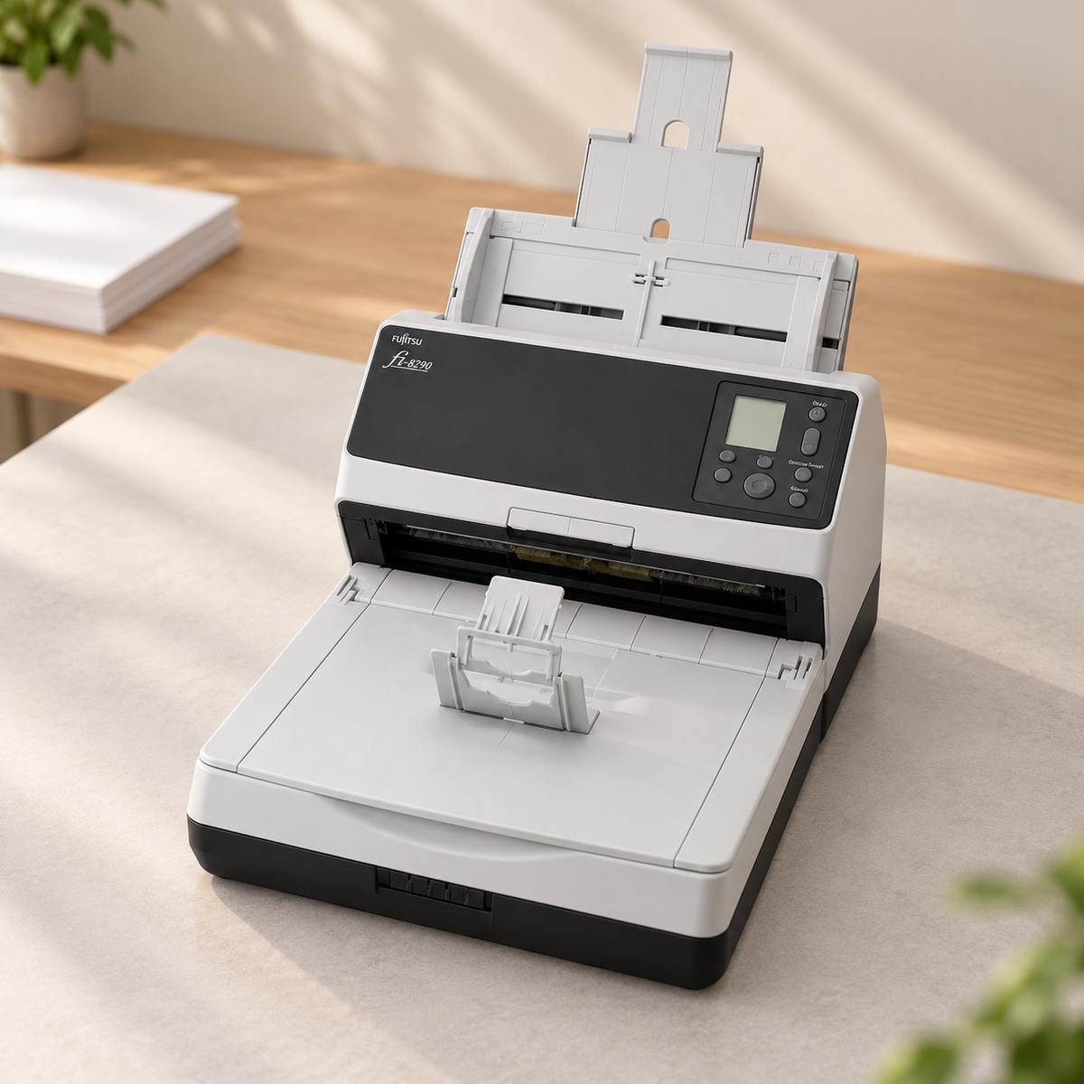 Fujitsu fi-8290 Duplex Document Scanner with Flatbed, 90 ppm, USB 3.2