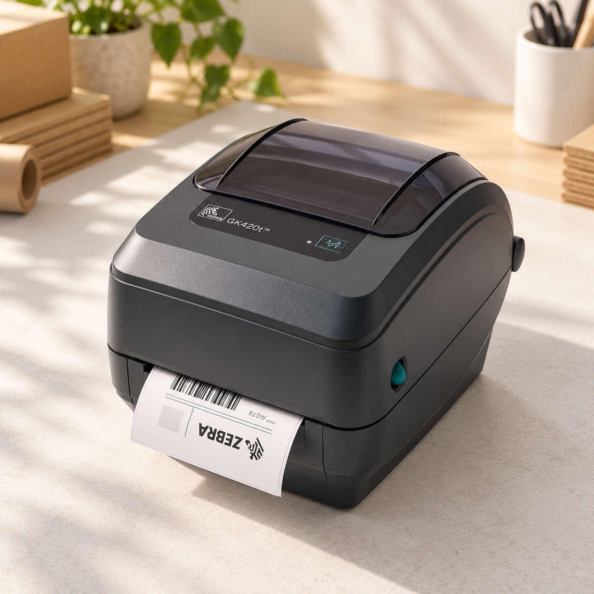 Zebra GK420t Thermal Transfer Label Printer, USB/Ethernet, 203 dpi