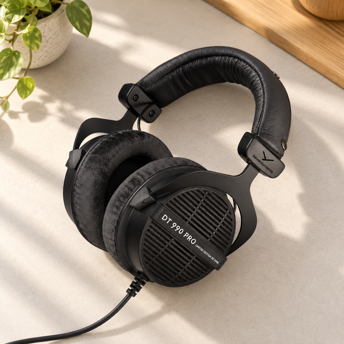beyerdynamic DT 990 PRO 80 Ohm Open-Back Studio Headphones, Black