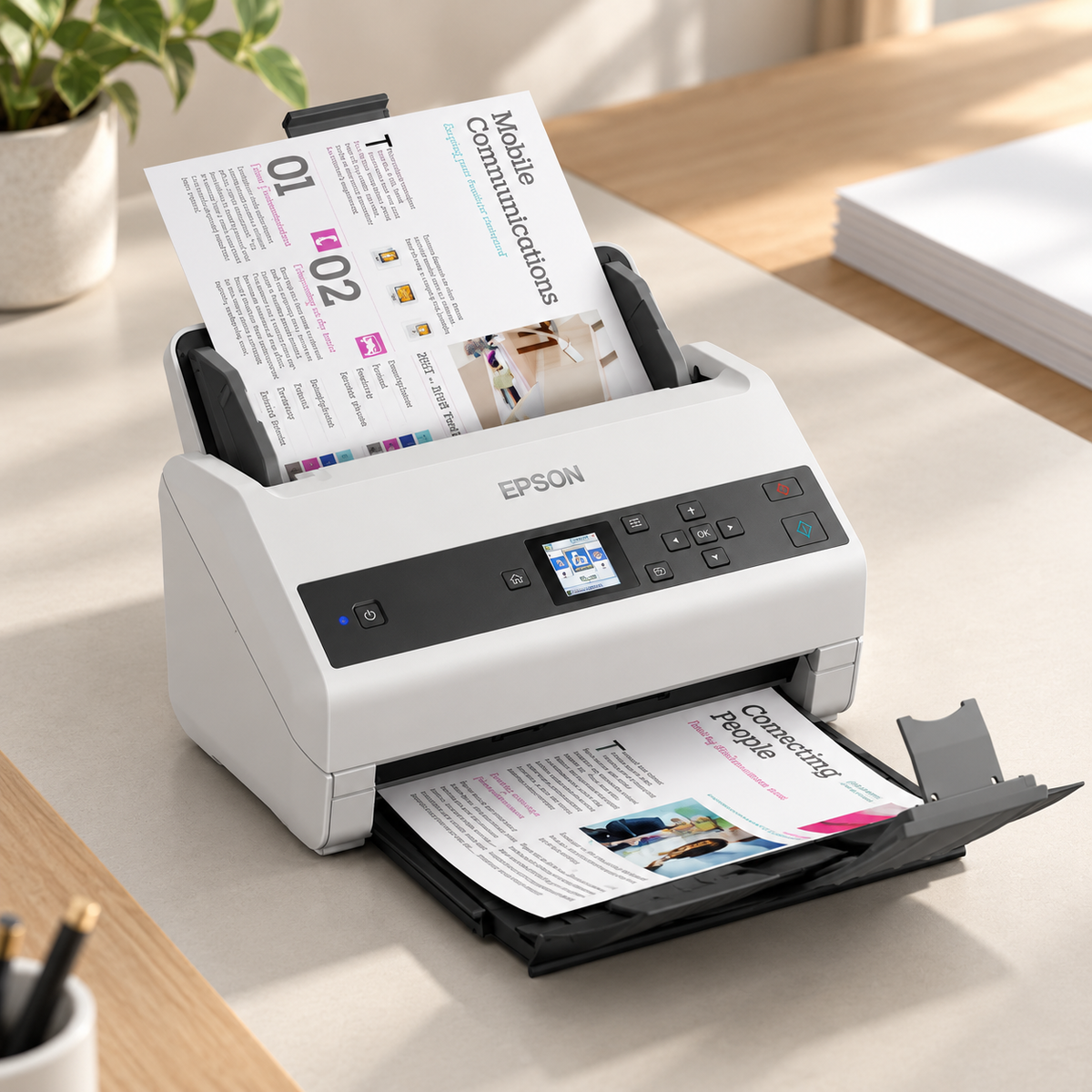 Epson DS-870 Color Duplex Document Scanner, 65 ppm, 600 dpi
