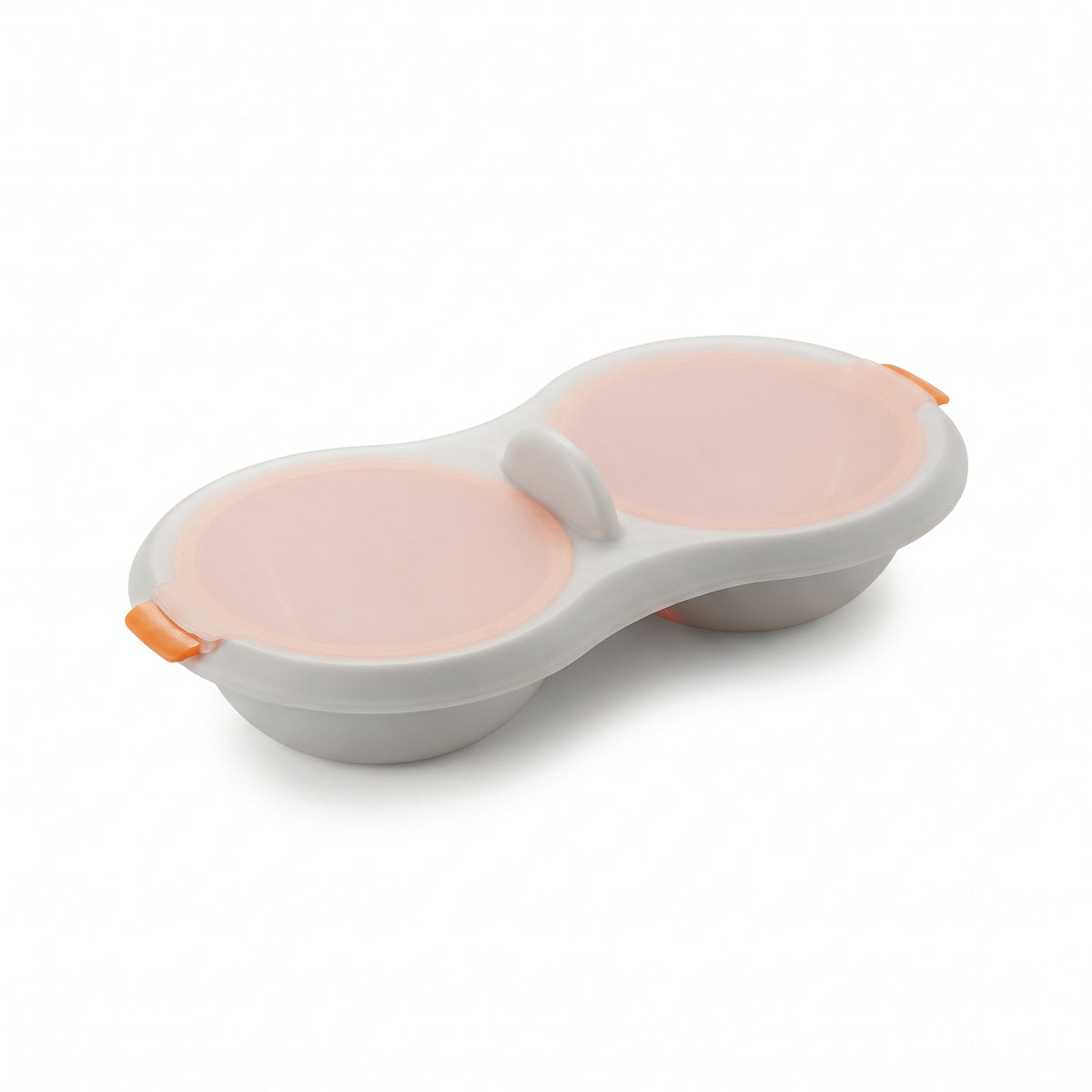 Microwave Egg Poacher, 2-Egg Capacity, Drain Basket & Lifting Handles