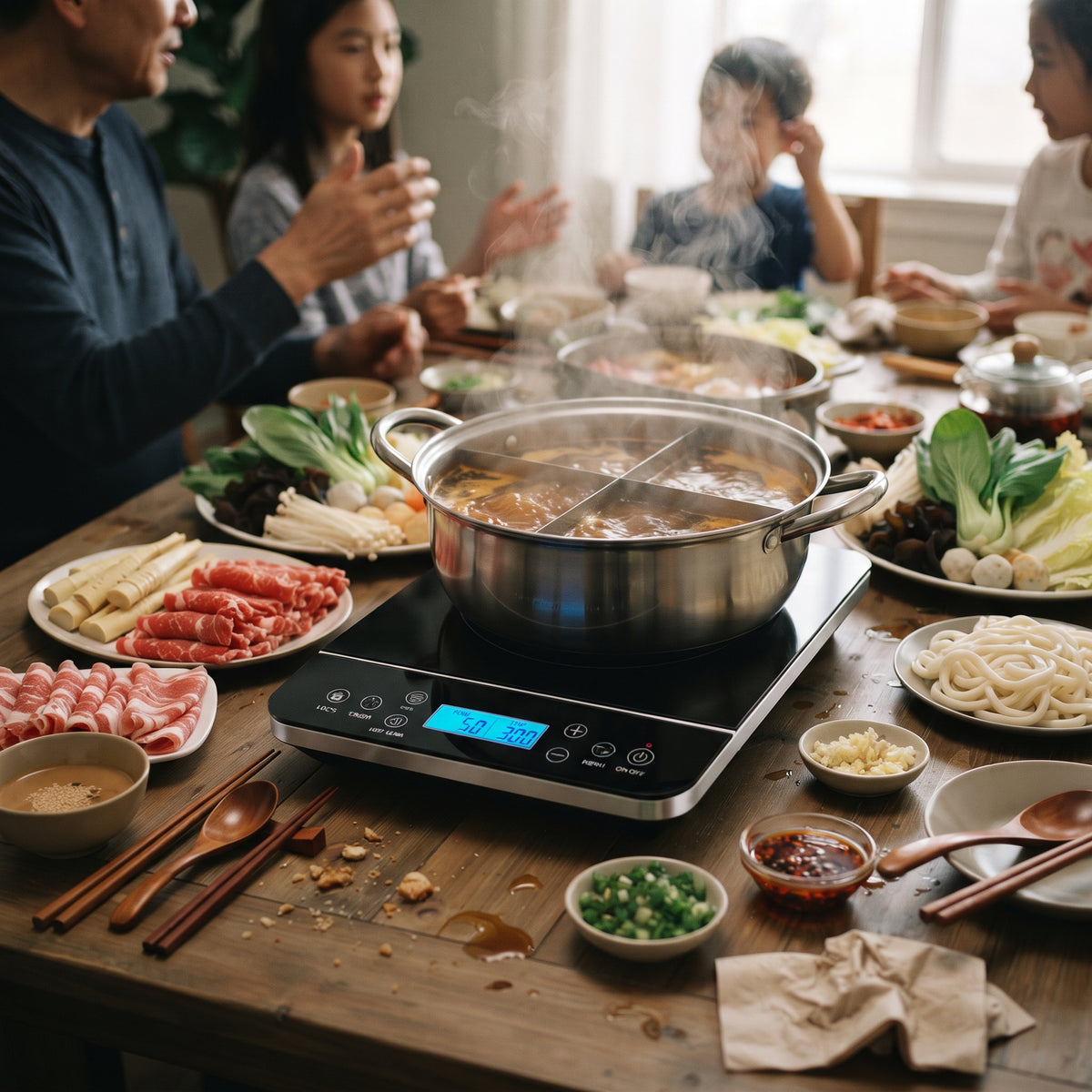 Portable Induction Cooktop, 1800W, 120V, LCD Touch Controls, 20 Power Levels