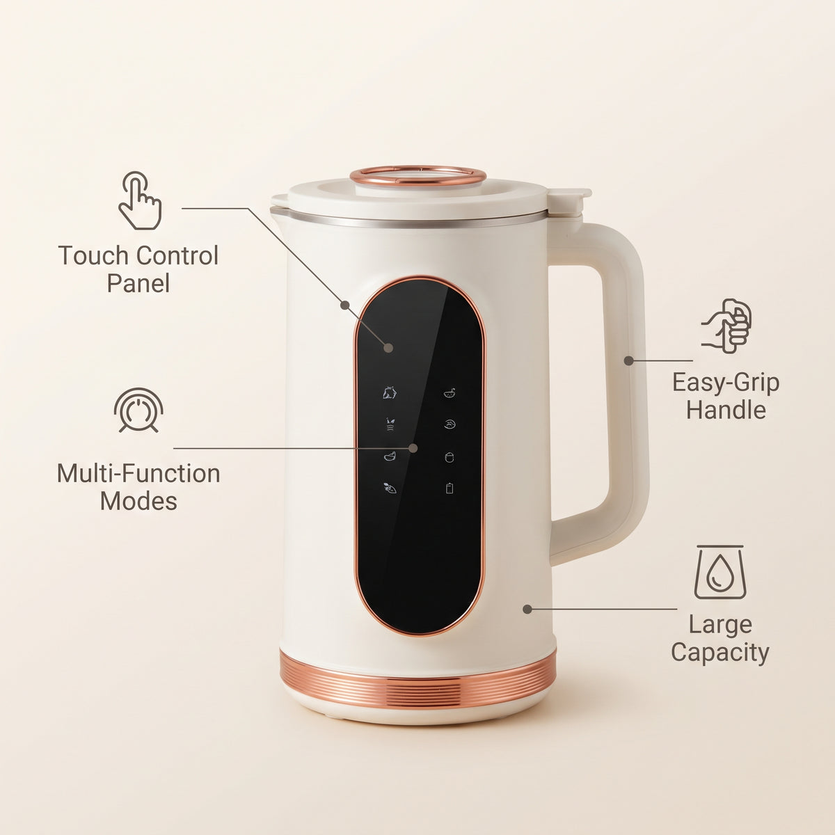 Electric Nut Milk Maker, 50.7 oz, 12 Preset Programs, Hot & Cold Preparation Modes