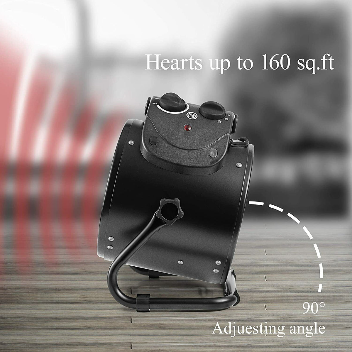 1500W Greenhouse Space Heater with Analog Thermostat, 120V and IPX4 Housing - reference gallery 6