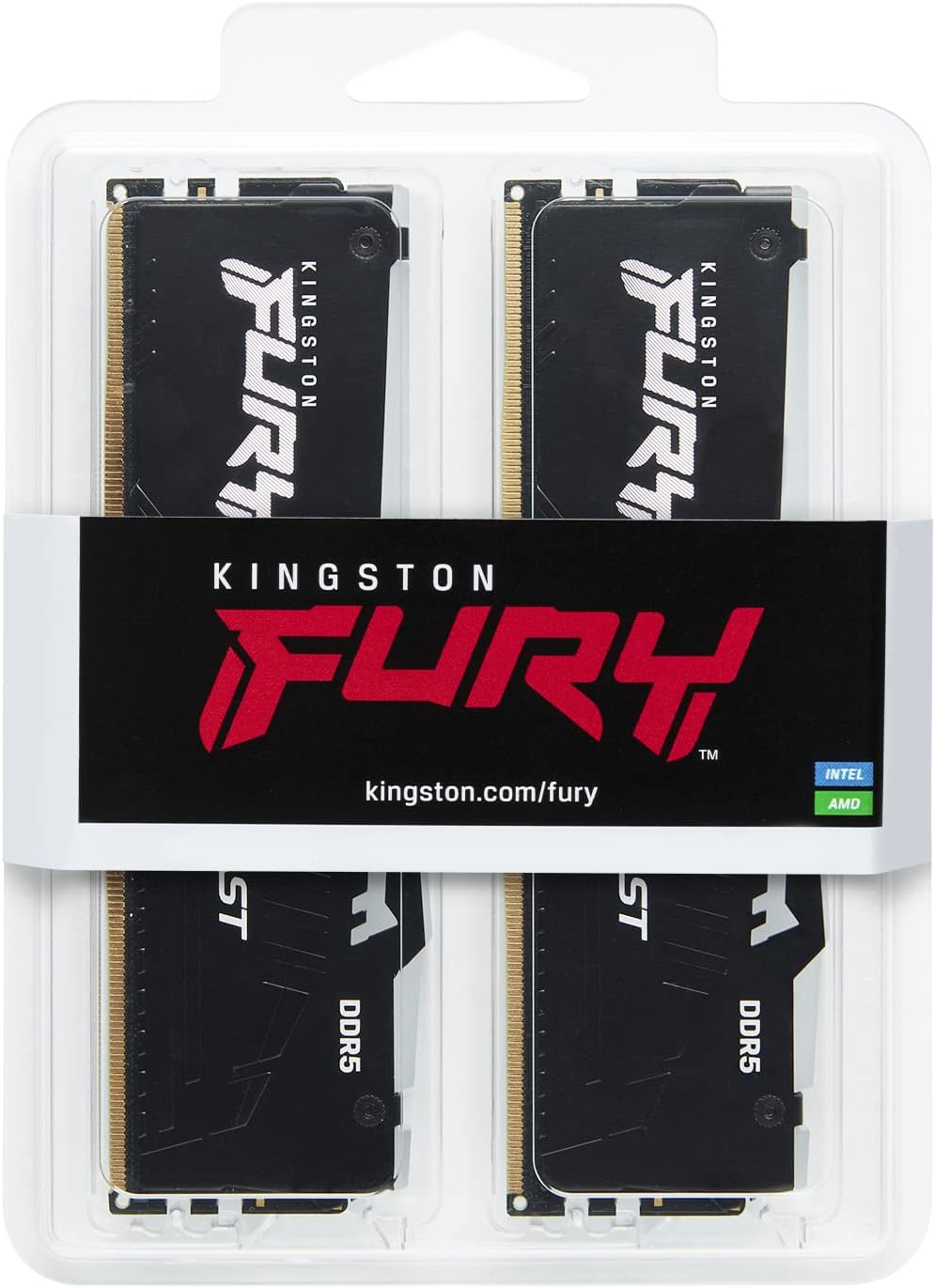 Kingston FURY Beast RGB 32GB (2x16GB) DDR5-5600 Desktop RAM, KF556C40BBAK2-32