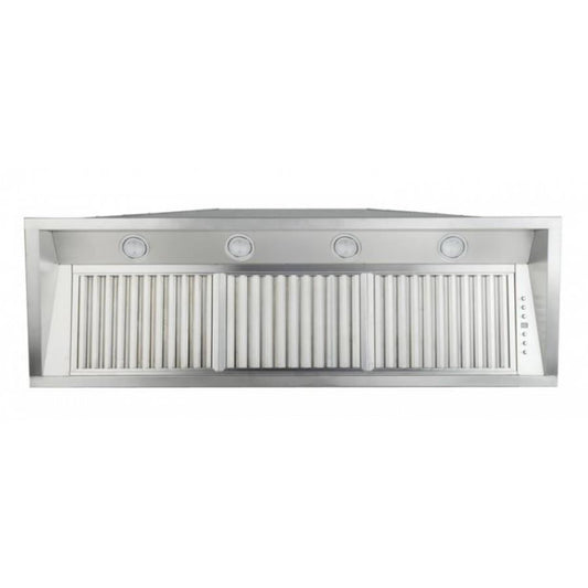 ZLINE 46 in. Range Hood Insert 18 in. Depth Stainless Steel 700 CFM 4-Speed Motor LED Lighting (698-46)