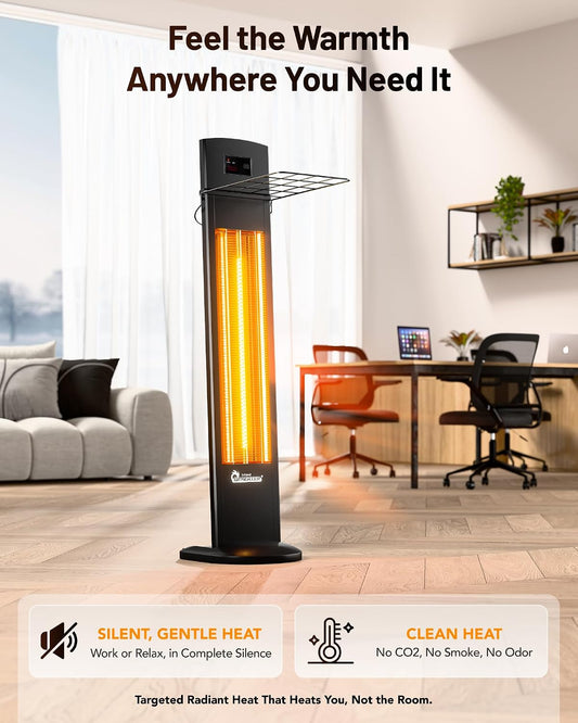 1500W Infrared Space Heater with Remote, 3 Heat Settings and Mounting Options - reference gallery 2