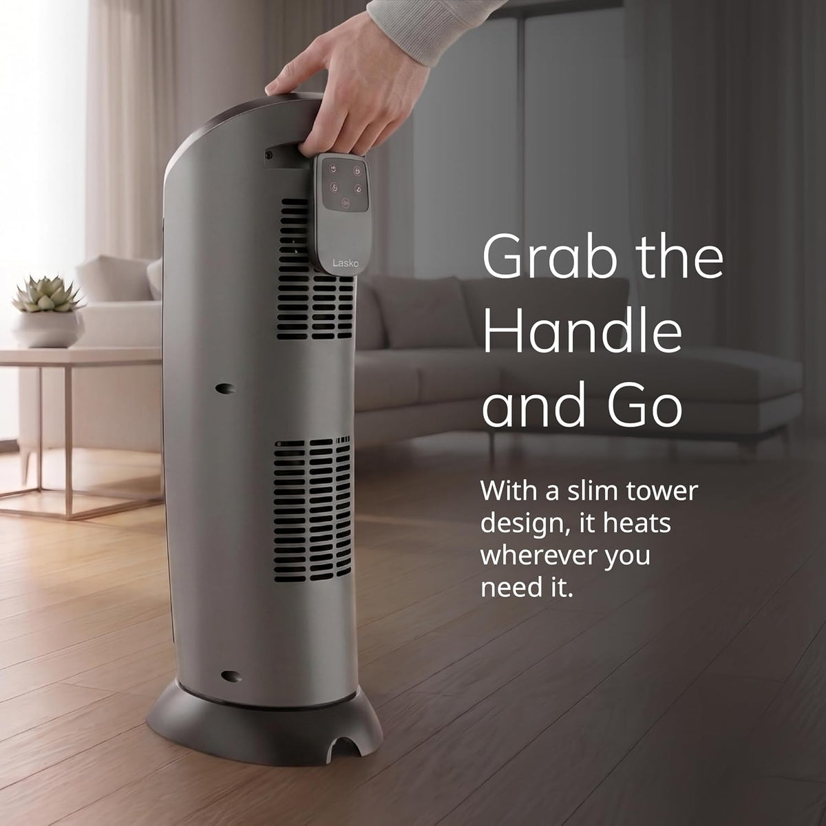 1500W Oscillating Ceramic Tower Heater with Remote and 7-Hour Timer - reference gallery 6