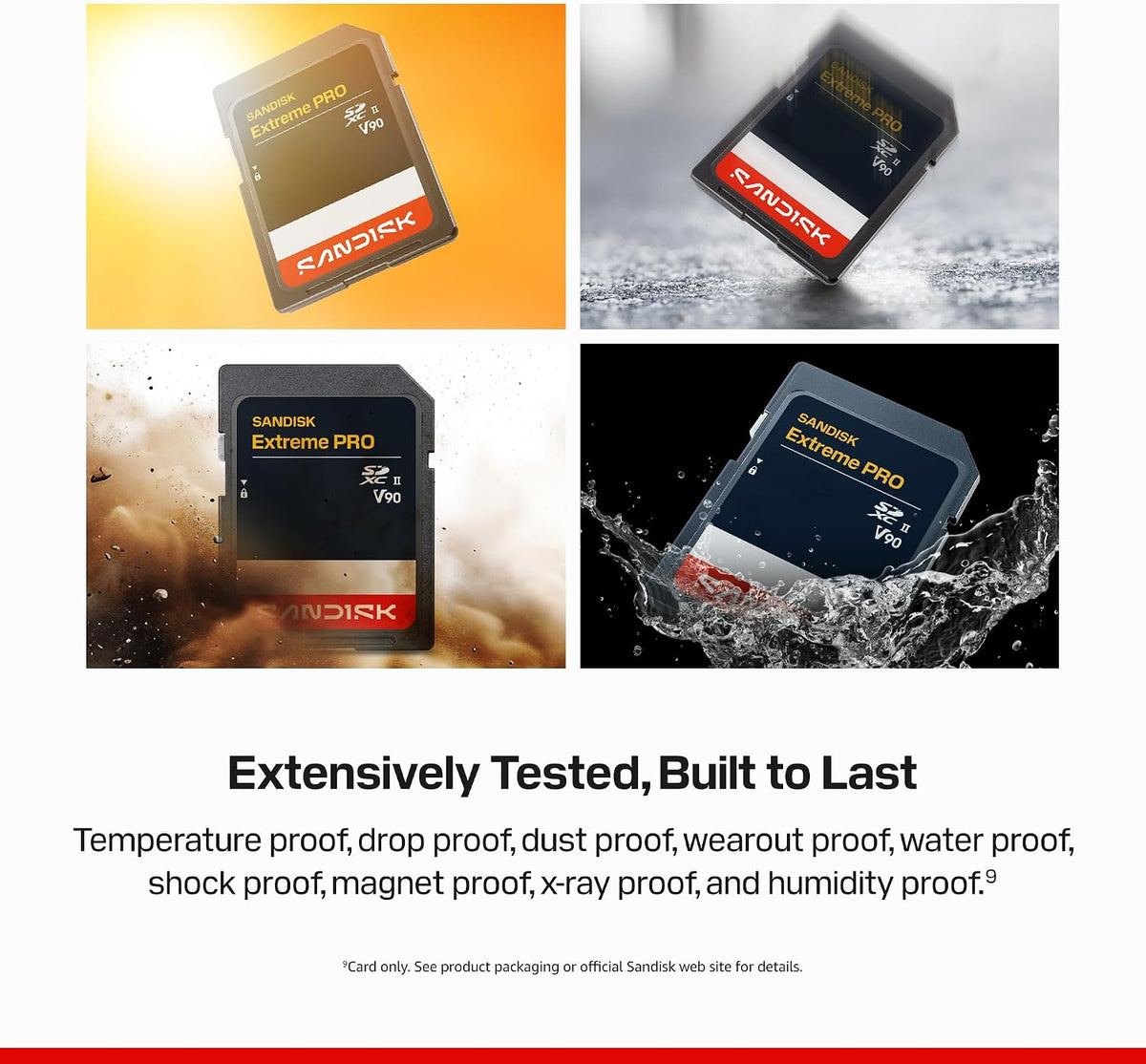 SanDisk Extreme PRO 512GB SDXC UHS-II V90 Memory Card, 310MB/s