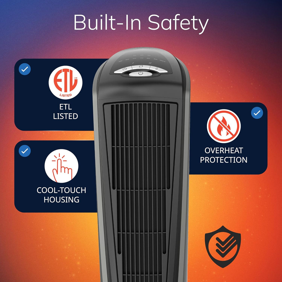 1500W Oscillating Ceramic Tower Heater with Remote and 7-Hour Timer - reference gallery 3