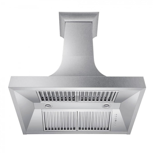ZLINE 30 in. Wall Mount Range Hood Ducted Satin Stainless Steel Designer Series 400 CFM (8632S-30)