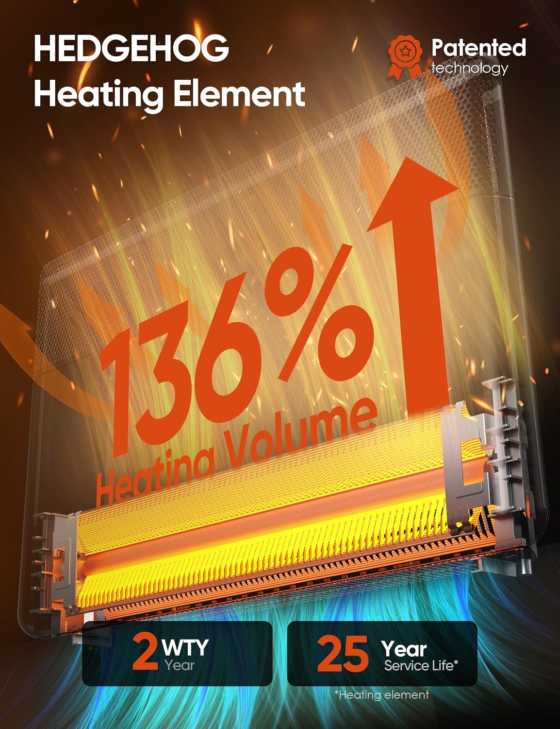 1500W Smart Convection Panel Heater with Wi-Fi, Remote and Wall-Mount Option - reference gallery 3