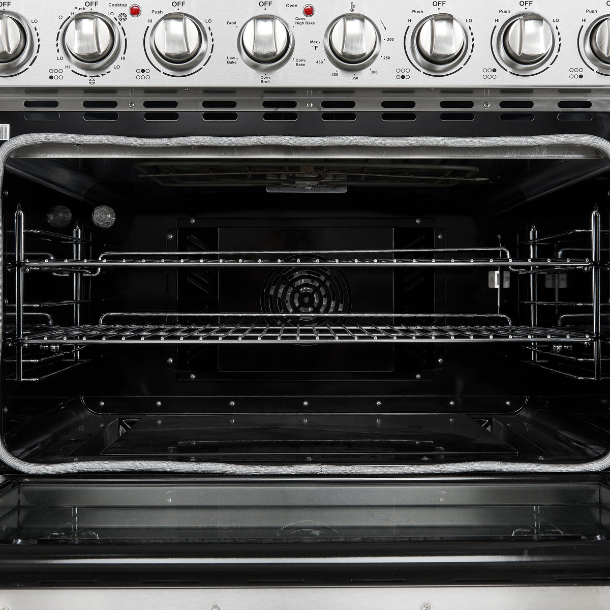 Forno Paolo 36-Inch Freestanding Electric Range with 5.44 cu. ft. True Convection Oven, Stainless Steel (Model FFSEL6011-36)