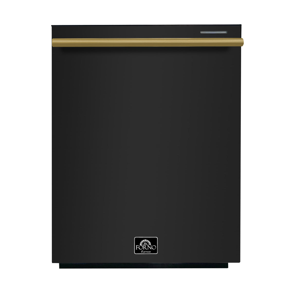 Forno Pozzo 24-Inch Built-In Dishwasher, Black with Antique Brass Handle (Model FDWBI8067-24BLK)