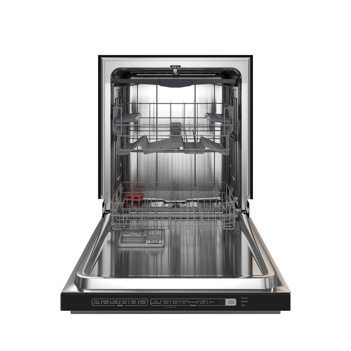 FORNO Pozzo 24-Inch Built-In Dishwasher, Black Finish with Stainless Steel Handles (Model FDWBI8067-24BLK)
