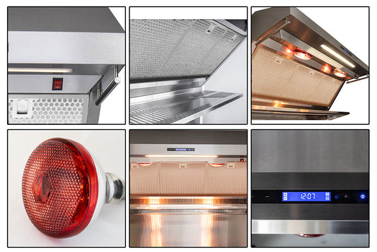 Forno Savona 36-Inch Wall Mount Range Hood, 1200 CFM, Stainless Steel, Hybrid Filters, Model FRHWM5029-36HB