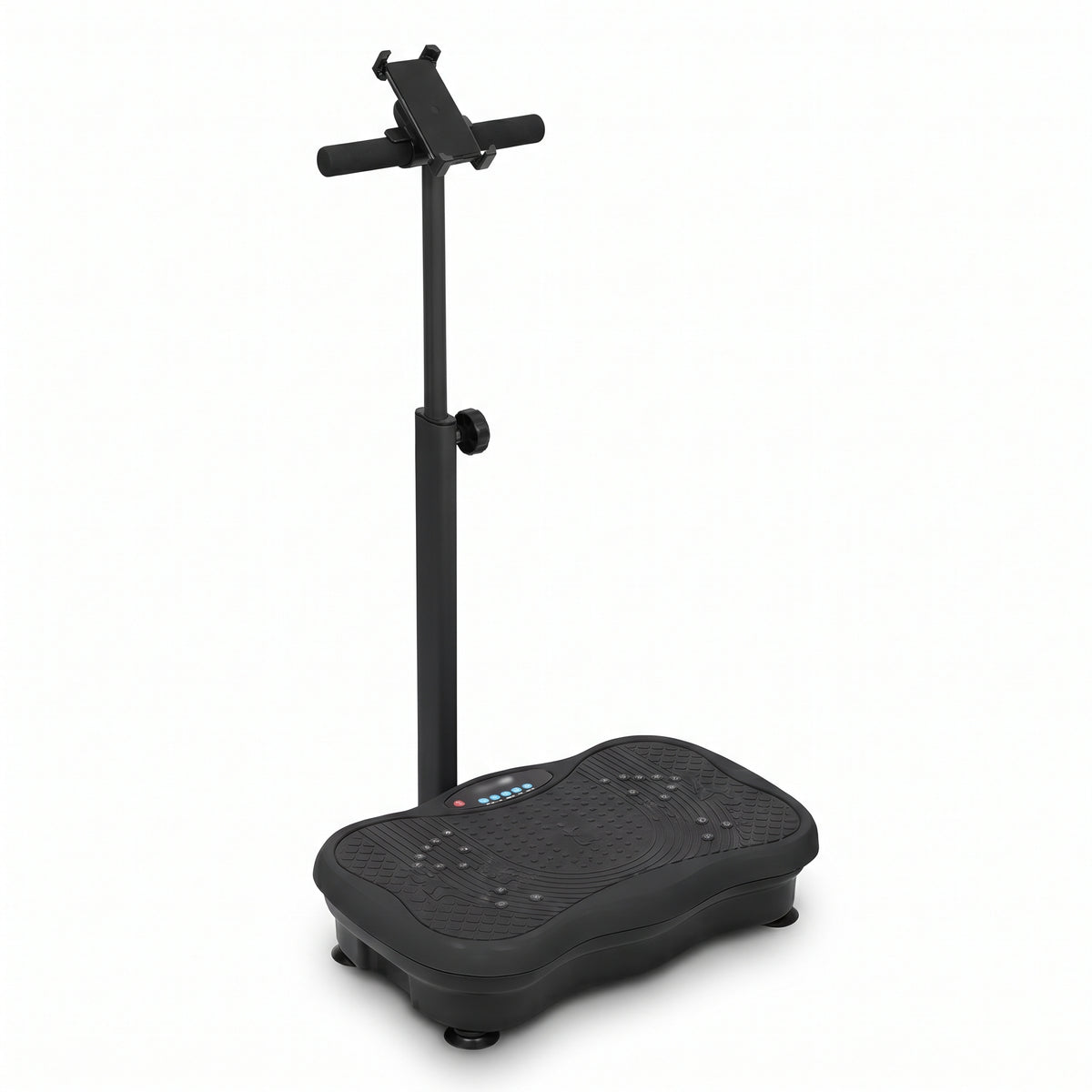 Breezy LX18 Vibration Plate Exercise Machine with Adjustable Handlebar & Phone Holder, Charcoal Black