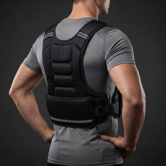 Breezy Classic U-Shaped Adjustable Weighted Vest, Black