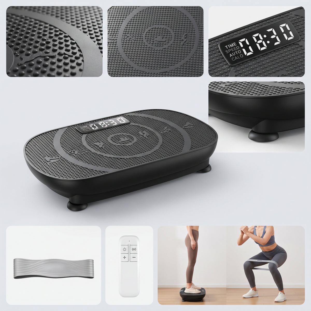 Breezy CV30 Curved Vibration Plate, 10 Speed Levels, Remote Control