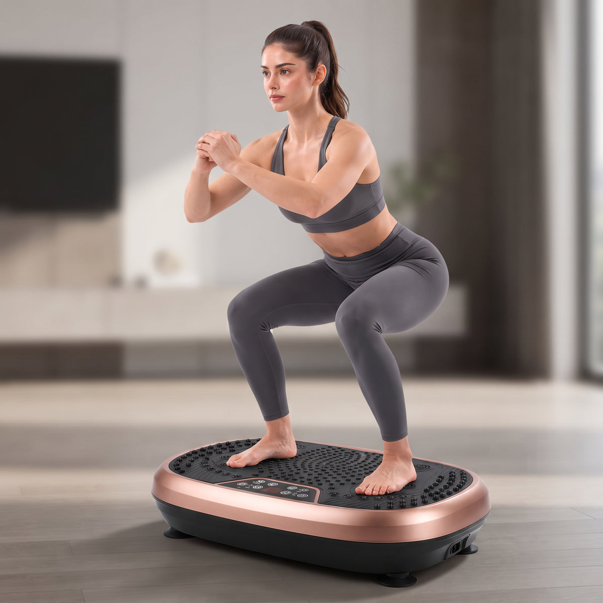 Breezy Fitpro Vibration Plate Exercise Machine, 99 Speeds, Loop Bands