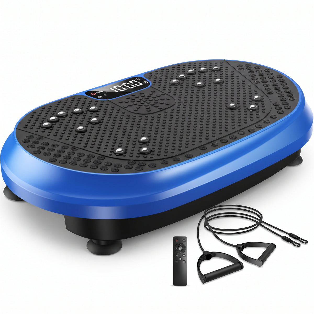 Breezy Vibration Plate Exercise Machine, 120 Speeds, Bluetooth, Resistance Bands